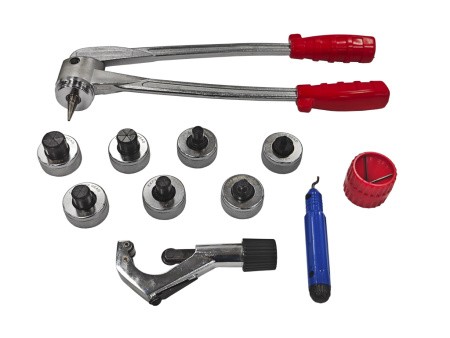 Ручной экспандер с набором расширительных головок для медных труб 3/8